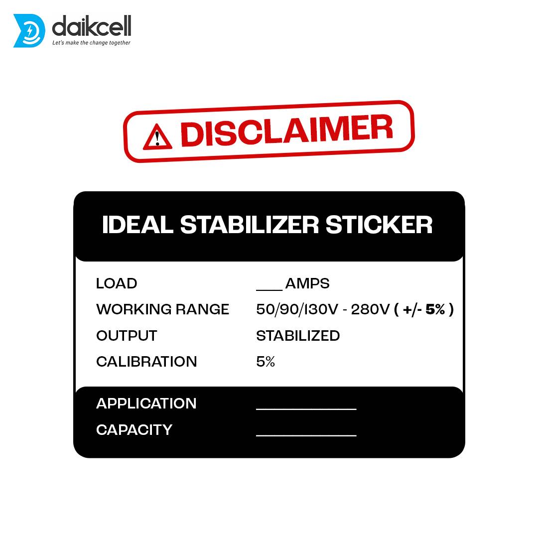 daikcell 5KVA 110V-300V Automatic Voltage Stabilizer for Electric Vehicle Charger Power Supply for All 3/4 EV Wheeler - 4000W - 20 Amps - 5 Year Warranty - DSR042